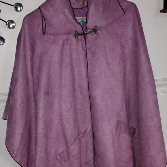Wearable art vintage Fairy cloak Light purple cape wrap shawl - Picture 2 of 11
